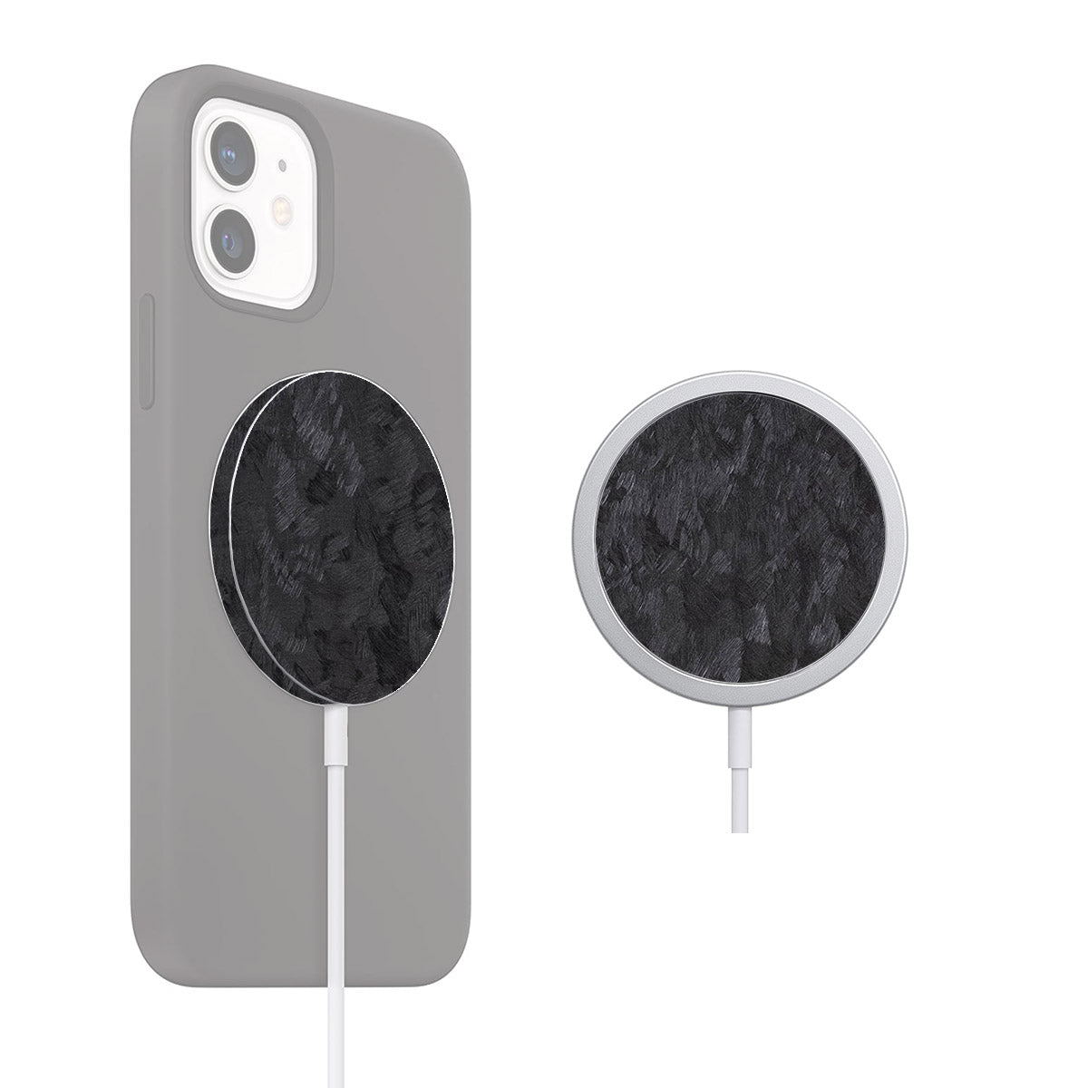 for Apple Magsafe Charger Special Textured Forged Carbon