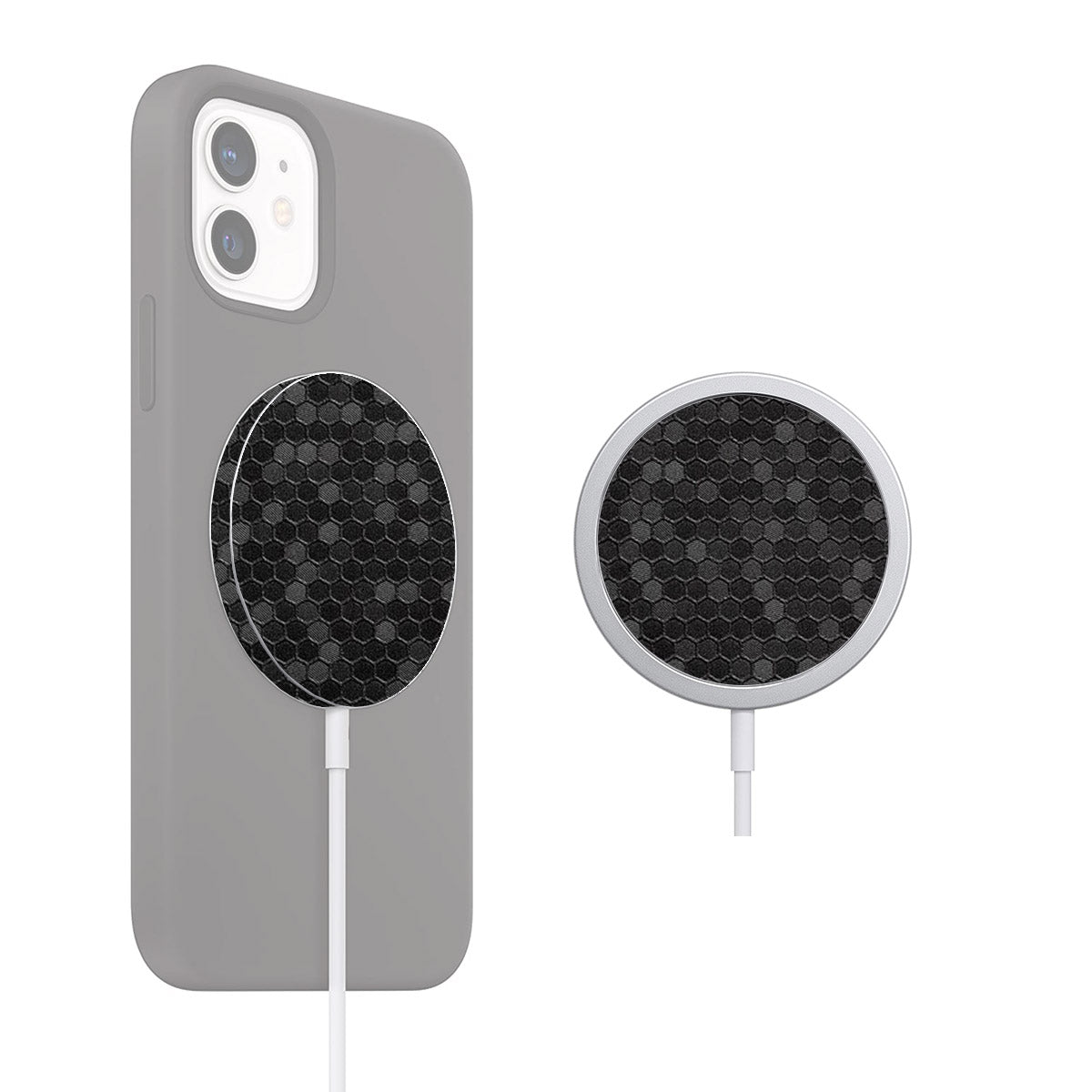 for Apple Magsafe Charger Special Textured Honeycomb Black