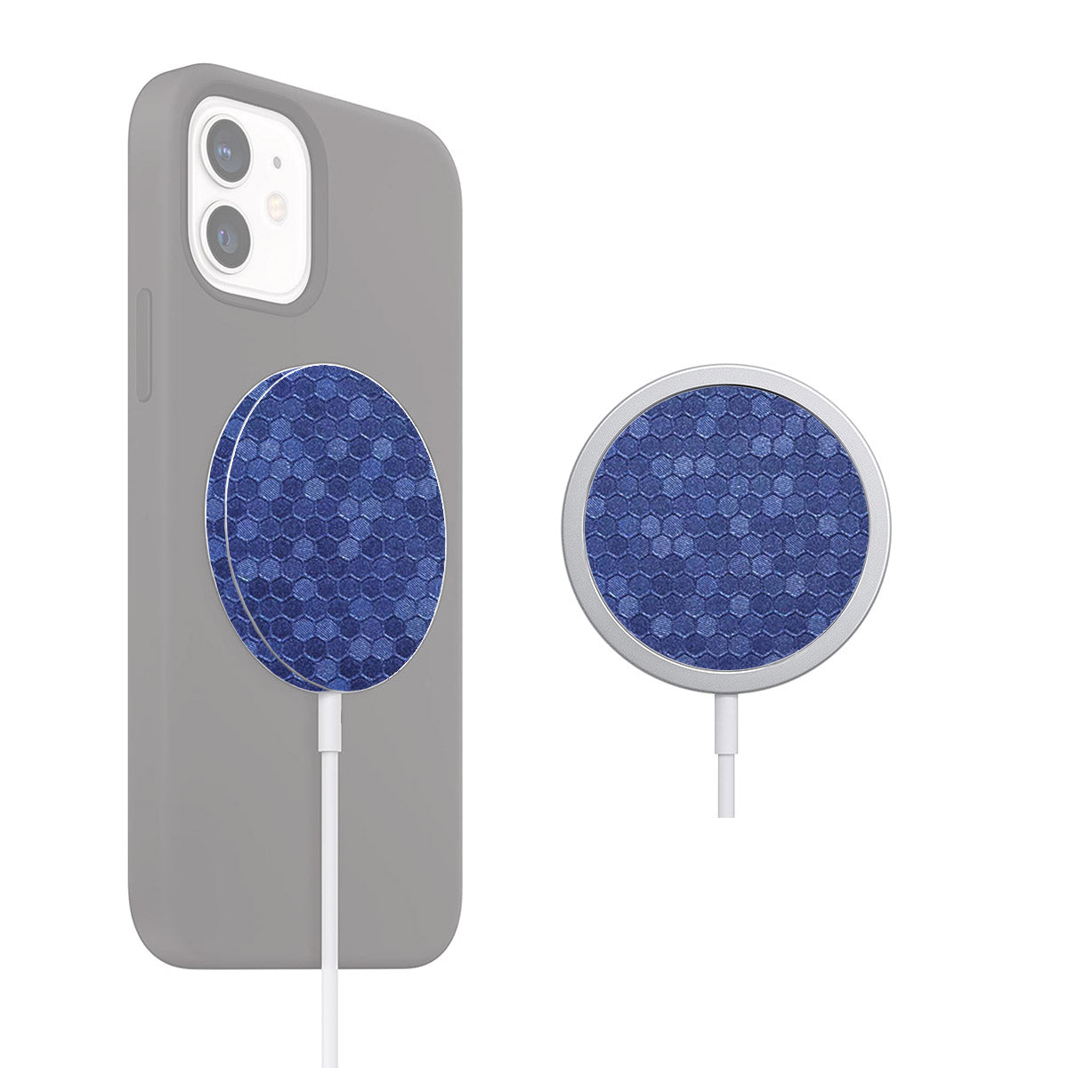 for Apple Magsafe Charger Special Textured Honeycomb Blue